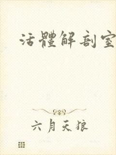 活体解剖室小说