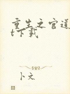 重生之官道txt下载