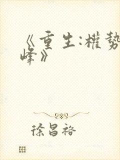 《重生:权势巅峰》
