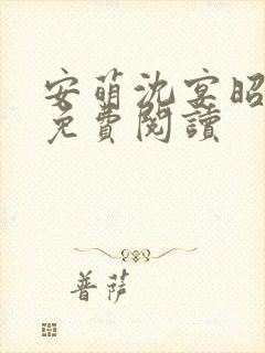 安萌沈宴昭小说免费阅读