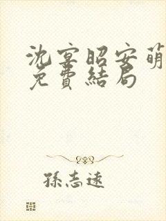 沈宴昭安萌全文免费结局