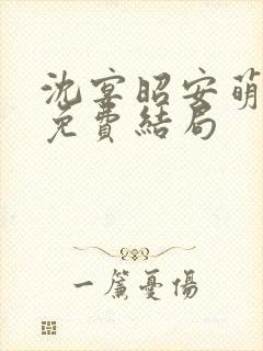 沈宴昭安萌全文免费结局