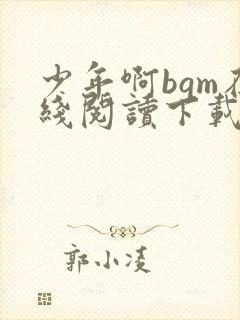 少年啊bgm在线阅读下载免费