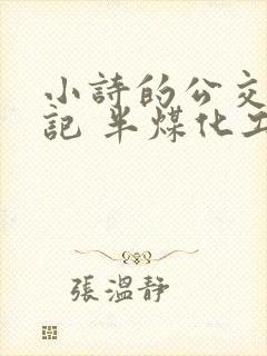 小诗的公交车日记 半煤化工