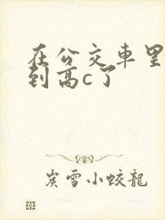 在公交车里c弄到高c了