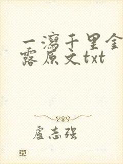 一泻千里金银花露原文txt