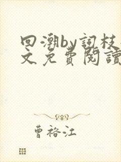 回潮by词枝全文免费阅读笔趣阁