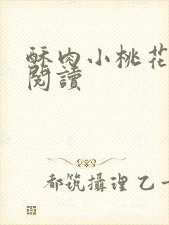 酥肉小桃花全文阅读