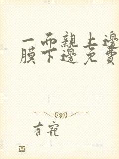 一面亲上边一面膜下边免费阅读