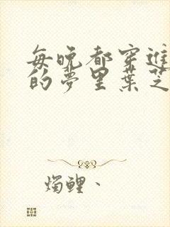 每晚都穿进男神的梦里叶芝琴小说