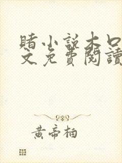 赌小说木口银全文免费阅读笔趣阁