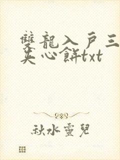 双龙入户三人行夹心饼txt