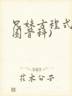 兄妹方程式(校园骨科)