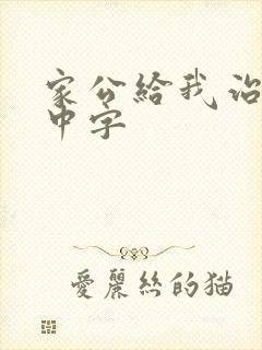 家公给我治疗5中字