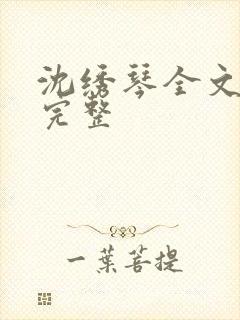 沈绣琴全文阅读完整