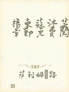 杨东苏沐芸最新章节免费阅读小说