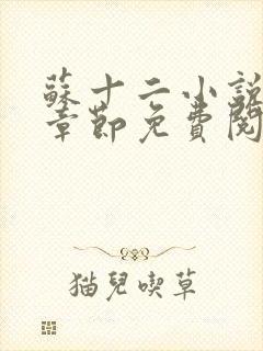 苏十二小说最新章节免费阅读