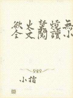欲火焚烧无删减全文阅读小说