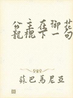 公主在御花园吃龙棍下一句