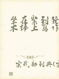 坐在紫到发黑的木棒上写作业