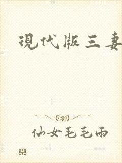 现代版三妻四妾