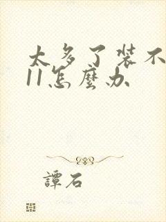 太多了装不下h11怎么办