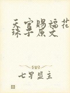 天官赐福花怜塞珠子原文