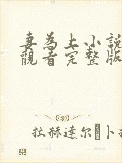 妻为上小说免费观看完整版笔趣阁