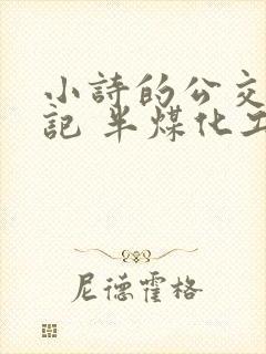 小诗的公交车日记 半煤化工