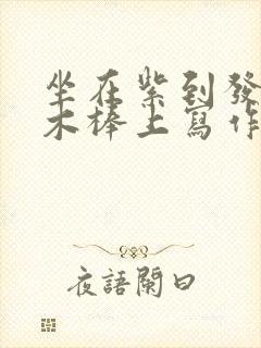 坐在紫到发黑的木棒上写作业阅读