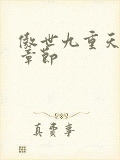 傲世九重天最新章节