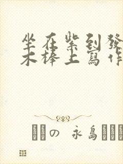 坐在紫到发黑的木棒上写作业