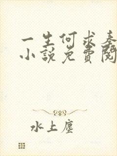 一生何求秦菲雪小说免费阅读