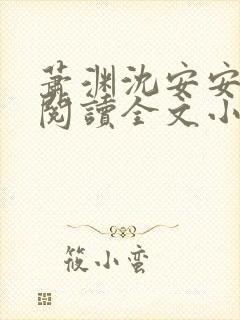 萧渊沈安安免费阅读全文小说