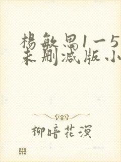 杨敏思1一5集未删减版小说