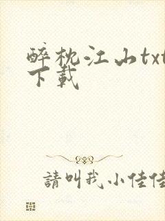 醉枕江山txt下载