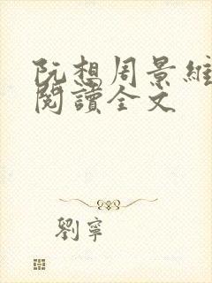 阮想周景维免费阅读全文