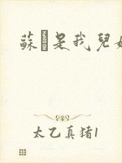 苏枂是我儿媳妇