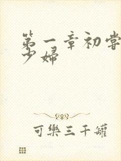 第一章初尝极品少妇