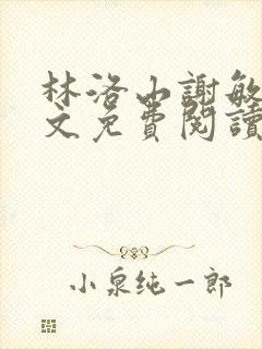 林洛山谢敏慧全文免费阅读笔趣阁