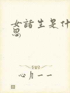 女诸生是什么意思