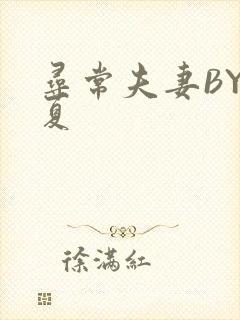 寻常夫妻BY写夏