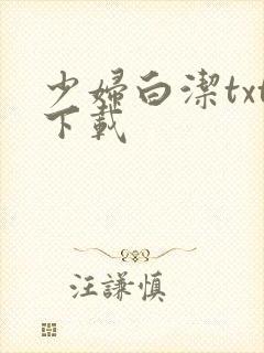 少妇白洁txt下载