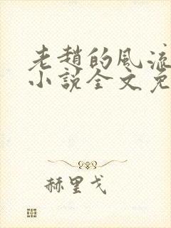 老赵的风流人生小说全文免费阅读