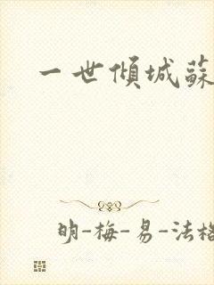 一世倾城苏小暖