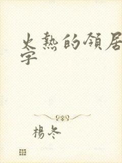 火热的领居中文字