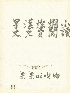 星汉灿烂小说全文免费阅读