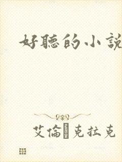 好听的小说名字