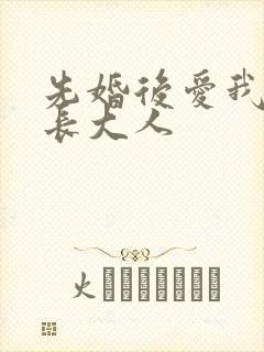 先婚后爱我的市长大人