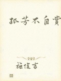 孤芳不自赏小说